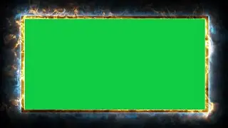 Green screen glowing frame black screen | Neon light border | Frame template video background