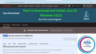 How to Install Java JDK 22 on Windows 10/11