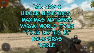 Far Cry 6 Hidden Histories Maximas Matanzas: Yaran World Tour Tour Notes II Balaceras Table