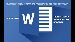 MS-WORD TUTORIAL | HOW TO USE PAGE LAYOUT TAB | MS-WORD PAGE BOARDER | PAGE LAYOUT TAB FUNCTIONS |