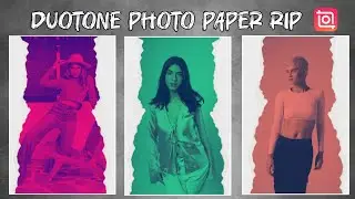 Duotone Photo Paper Rip Effects (InShot Tutorial)