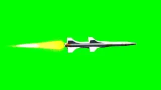 Missile flying  - free green screen effect HD  animation - free use