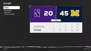 Northwestern vs Michigan Week 13 College football 25 Simulation