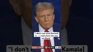 Trump answers for his “happened to turn Black” comments & Kamala Harris directly responds 