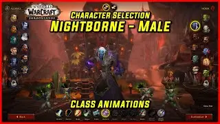 WoW Class Animations - Nightborne Male - WoW Shadowlands Character Creation Screen