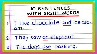 SIGHT WORD SENTENCES | 5 | 10 SIGHT WORD SENTENCES | SIMPLE ENGLISH SENTENCES