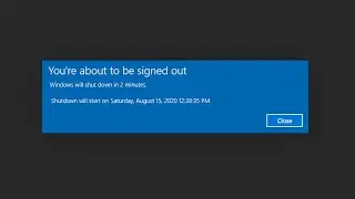 You are about to be signed out windows 10 problem Fix