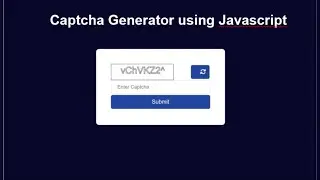 Captcha Code Generator Using HTML, CSS & JavaScript