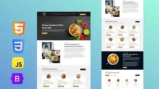 Create a Food Website Using HTML & CSS | Simple & Responsive Design