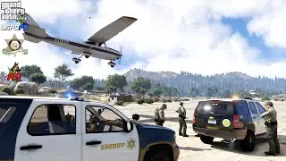 GTA V - LSPDFR 0.4.9🚔 - LSSD/LASD - Sheriff K9 Unit - Aircraft Emergency Landing - 4K