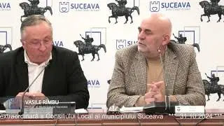 Ședința extraordinară a Consiliului Local Suceava din 31 octombrie 2024