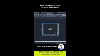 😍Plan in AutoCAD in 1 min by by MicroCADD #AutoCAD #MicroCADD #2Dplan #Shorts