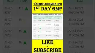 Yasons Chemex IPO Review | Yasons Chemex IPO GMP #YasonsIPO