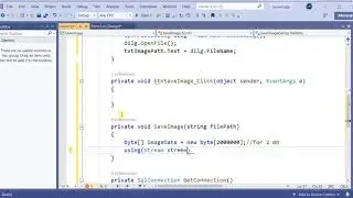 How to save and read an image in SQL Server Database in C# (Code)