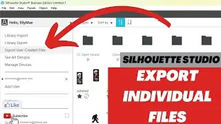 Silhouette Studio Library - Export Individual User Designs