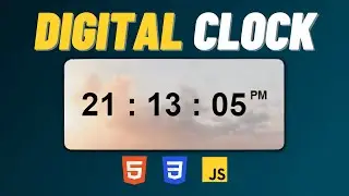 Digital Clock using HTML CSS and JavaScript