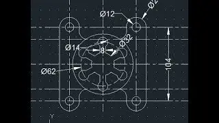 2D Autocad Practice Drawing - Example 12