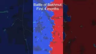 Battle of Bakhmut: First 4 months - Mapped #shorts