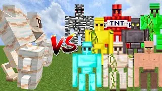 NEW MUTANT IRON GOLEM vs ALL GOLEMS | Minecraft Mob Battle