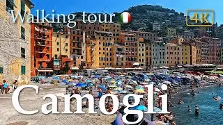 Camogli (Liguria) , Italy【Walking Tour】History in Subtitles - 4K