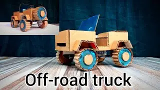 I made an Off-road truck with cardboard 🔥🛻- easy - how to make a truck |DIY|