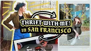 I flew to  San Francisco to go thrifting!  💕 🌼 🎠  spring thrift haul  feat. a clowncore giveaway 🤡