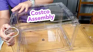 How to Assembly Clear Plastic Shoebox Organizers from Costco