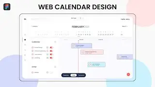 Web Calendar Design in Figma | Web Design in Figma | Advance Tutorial of Figma