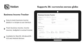 Business Income Tracker | How to track business income in @Notion