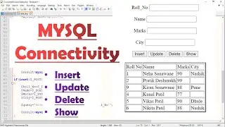 MYSQL Database Connectivity | Insert, Update, Delete, Select and Show data from database