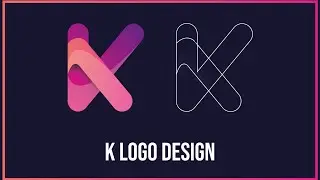 Adobe Illustrator Typography K Logo Design tutorial