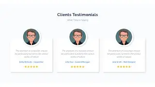 Responsive Client Testimonial Section using HTML CSS and Flexbox | Step by Step Tutorial