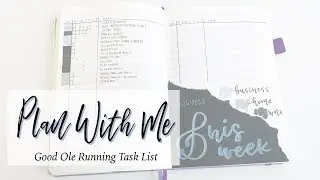 Weekly Bullet Journal Plan With Me | Setting Up A Running Task List