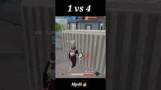 1 vs 4 destroyed in seconds 😱 MAC10 🤯#shorts #short #freefire #freefireshorts