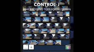Final Cut Pro Shortcut | Control-Down Arrow | While Editing Text Scroll Down