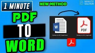 How to convert pdf to word in acrobat 2024 | PDF to word Converter