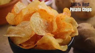 ఆలూ చిప్స్|100% రియల్ ఆలూ చిప్స్ రెసిపీ|Perfect potato chips recipe by vismai food|Alu chips telugu