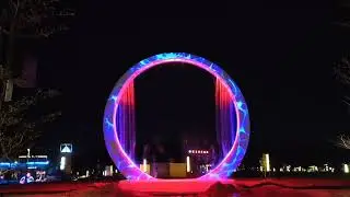 Cylinder Digital Water Curtain,Solenoid Valve,Programmable Lighting