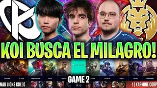 MAD KOI DE ELYOYA BUSCA EL MILAGRO CONTRA FRANCIA! | KC vs MDK Game 2 LEC PLAYOFFS 2024 ESPAÑOL LVP