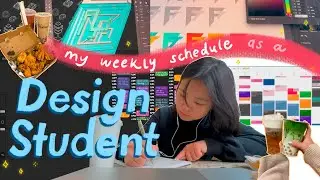 my weekly schedule as a Design Student 💻⋆⭒˚☕️ get through classes with me