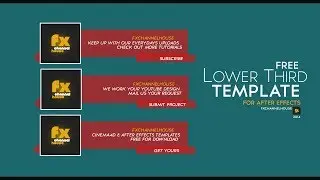 Lower third free After Effects file and (Transparency Render Tutorial  After Effects)