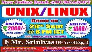 UNIX/LINUX Online Training @ DURGASOFT