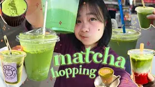 matcha hopping in melbourne 🍵🍓 trying EVERY MATCHA ♡ ̆̈✧˖°