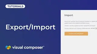 How To Import/Export Page Templates In Visual Composer Website Builder