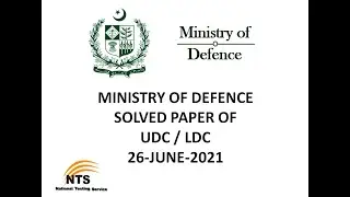 Ministry Of Defence UDC LDC solved paper 26 june 2021