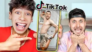 Son REACTS to his Dad's CRINGE TikToks! 😂