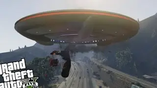 GTA 5 PC - UFO MOD (UFO Abduction Mode!) Grand Theft Auto 5 UFO Gameplay