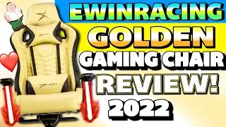 Ewin Racing GOLDEN GAMING CHAIR REVIEW - (BEST Computer Office Chair for Big / Tall People) 2022!