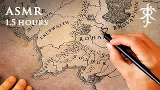 ASMR Drawing Map of Middle-earth | Dip Pen 1.5 Hours