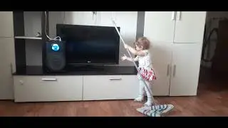 Танцы со шваброй. Учим танцы. Моем пол.